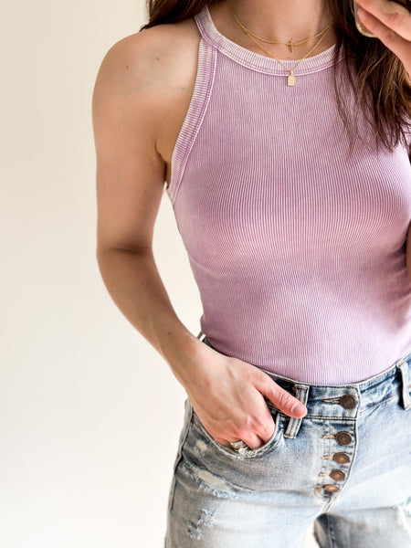 Summer Comfort Tank [Lavender & Black]