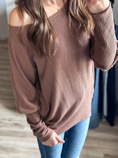 Breeze Ribbed Top [Copper, Black, Mocah]