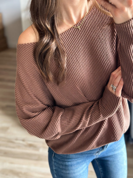 Breeze Ribbed Top [Copper, Black, Mocah]