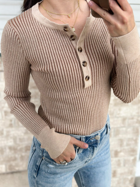 Honey Textured Henley