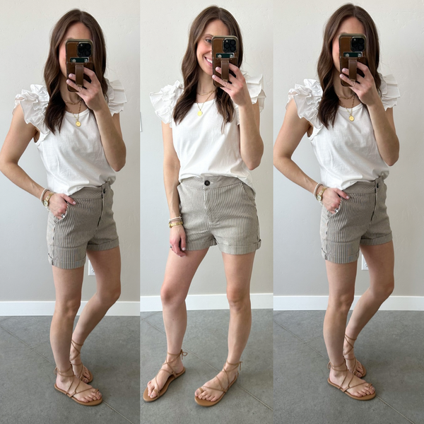 Espresso Button Shorts