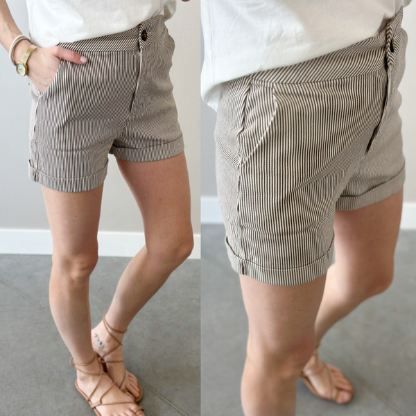 Espresso Button Shorts
