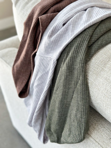 Classic Ripper Ribbed Hoodie [dark olive, mocha, gray]