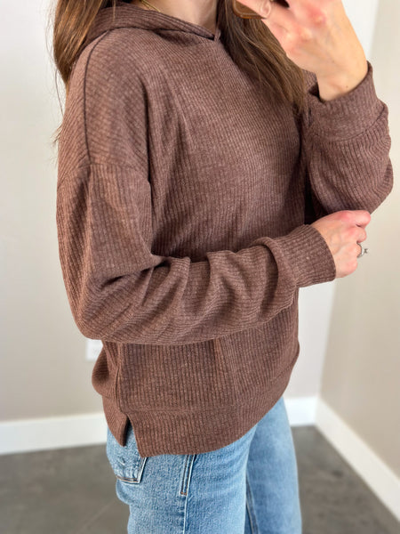 Classic Ripper Ribbed Hoodie [dark olive, mocha, gray]