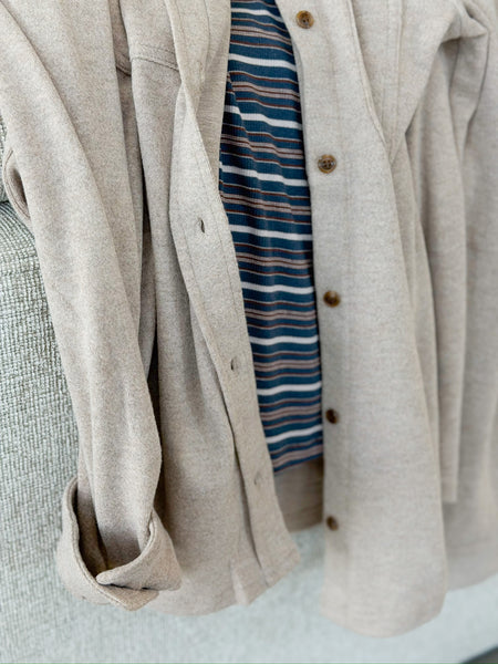 Maple Butter Soft Button Down [Taupe]