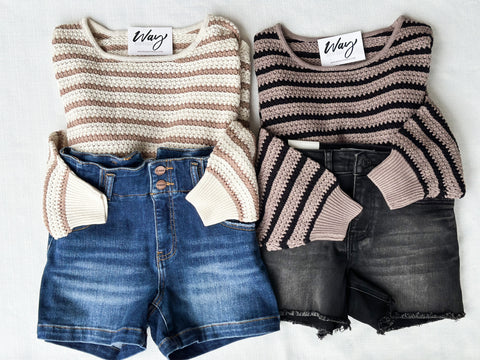 Early Morning Sweater [ivory/cream & mocha/black]