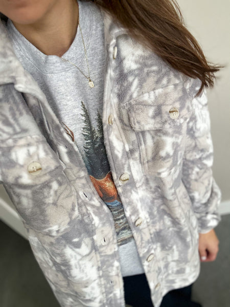 Camo Butter Soft Fleece Shacket