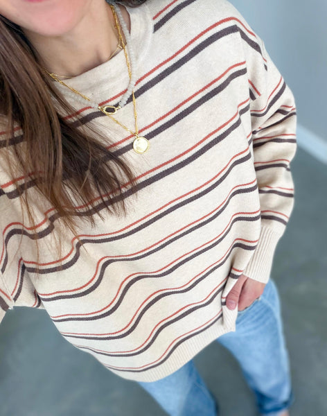 Wayde Stripe Crew Knit [ready in 1-2 weeks!]