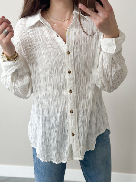 Clean Cut White Button Up