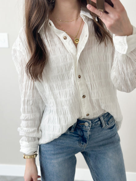 Clean Cut White Button Up