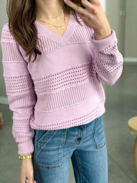 Butter Knit Crochet Vibes Top