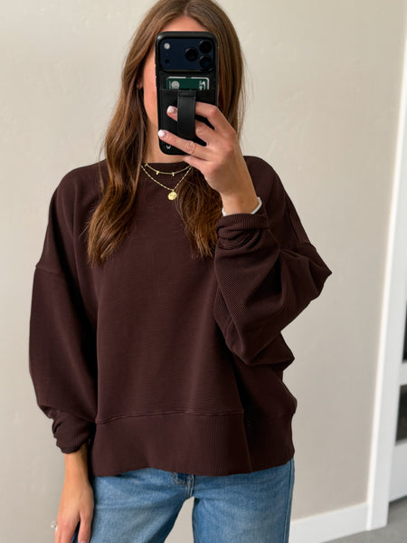 Classic Crew Ribbed Crew [espresso]