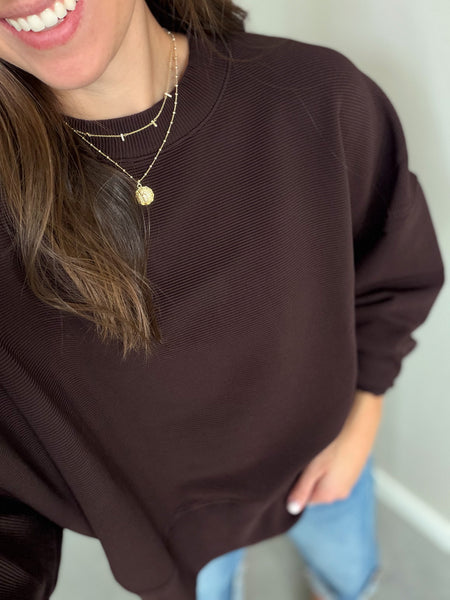 Classic Crew Ribbed Crew [espresso]