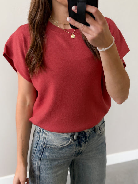 Mac Knit Tee [spice + taupe]