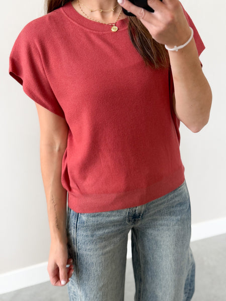 Mac Knit Tee [spice + taupe]