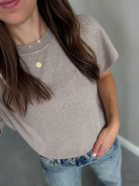 Mac Knit Tee [spice + taupe]