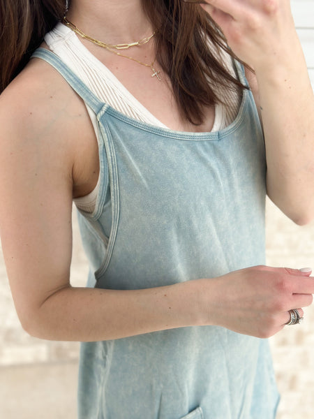 Long Layer Me Padded Crop Tanks