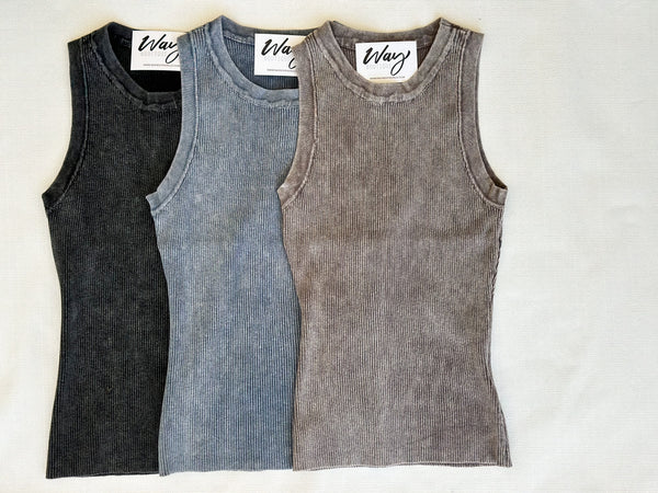 Acid Wash Tanks [navy, black, grey]