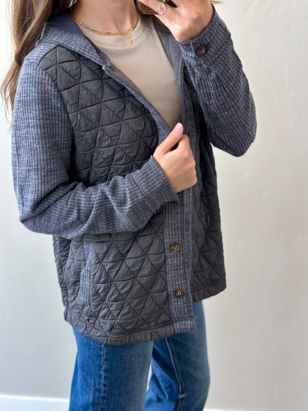 Promised Comfort Hooded Quilted Shacket [3 colors]