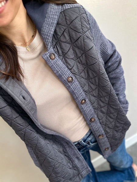 Promised Comfort Hooded Quilted Shacket [3 colors]