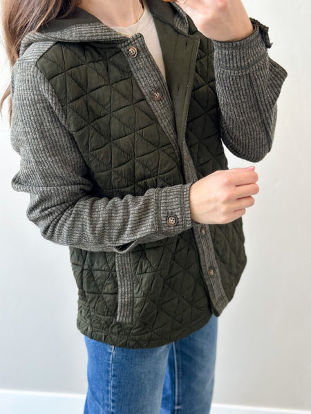 Promised Comfort Hooded Quilted Shacket [3 colors]