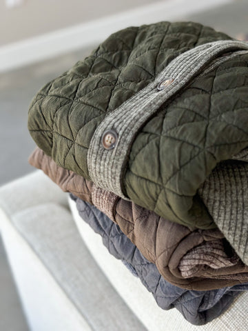 Promised Comfort Hooded Quilted Shacket [3 colors]