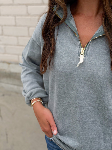 Gold Accent 1/4 Zip [S-3X]