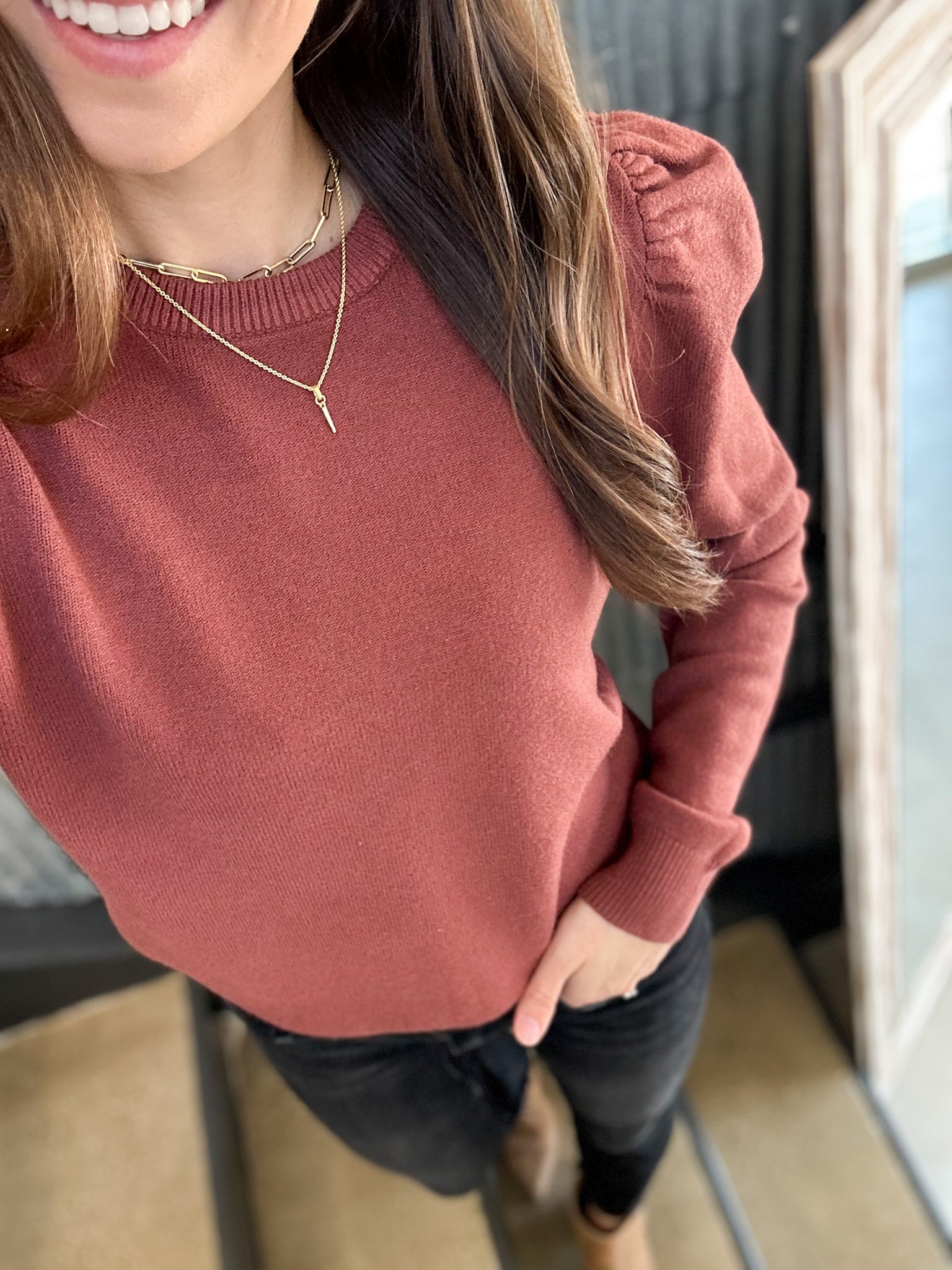 Caryn Buttery Soft Little Puff Sweater