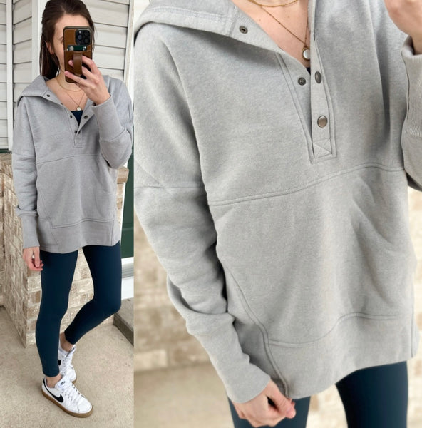 Dive Button Hoodie [ocean blue]