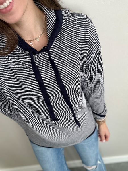 Easy Peasy Waffle Hoodie [navy]