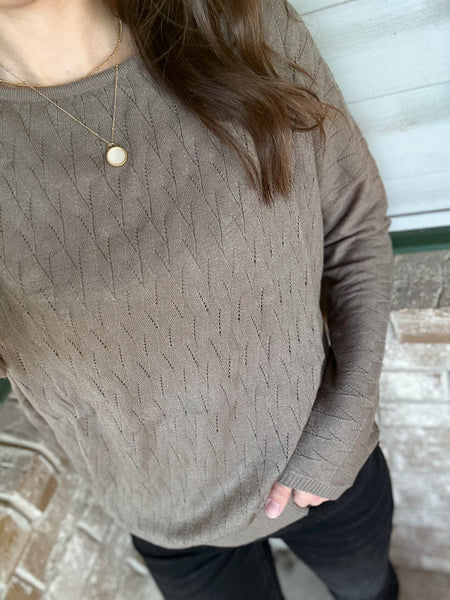 Landon Olive Texture Sweater [ships out next week!]