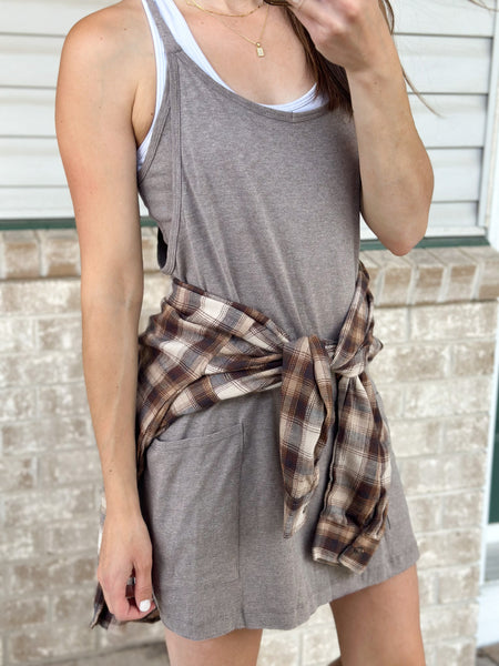 Romper Dress [light mocha, black, burgundy, olive]