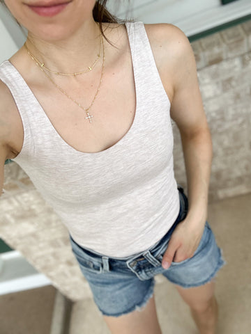 Oatmeal DOUBLE Lined U-Tank