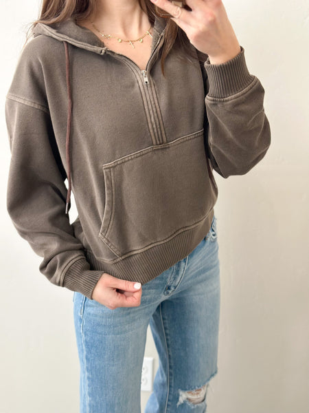 Acid Wash Fleece 1/2 Zip [2 colors]