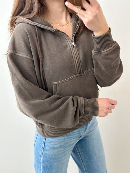 Acid Wash Fleece 1/2 Zip [2 colors]