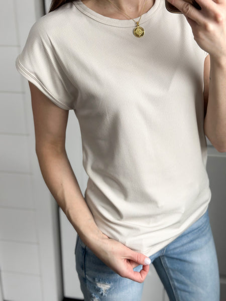 Marissa Basic RIBBED Muscle Tshirt