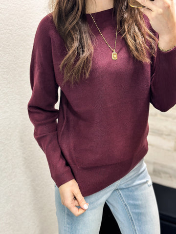 Wine Down Ribbed Sweater