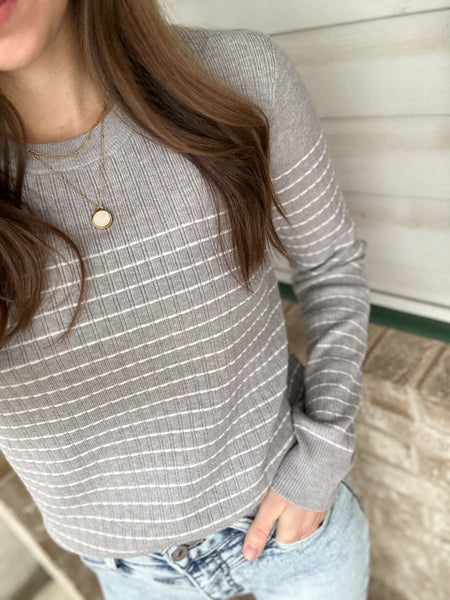 Glee Ribbed Butter Soft Sweaters [taupe & gray]