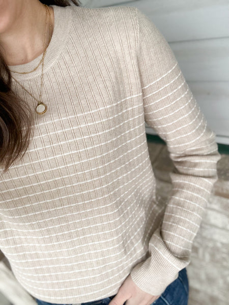 Glee Ribbed Butter Soft Sweaters [taupe & gray]