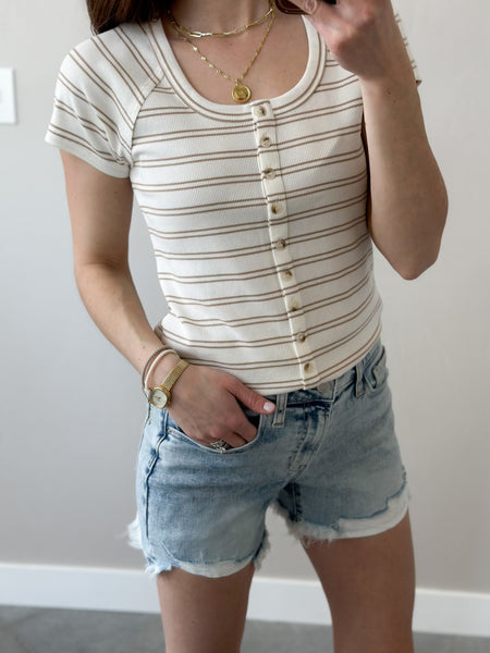 Greyson Ribbed T [uneck]