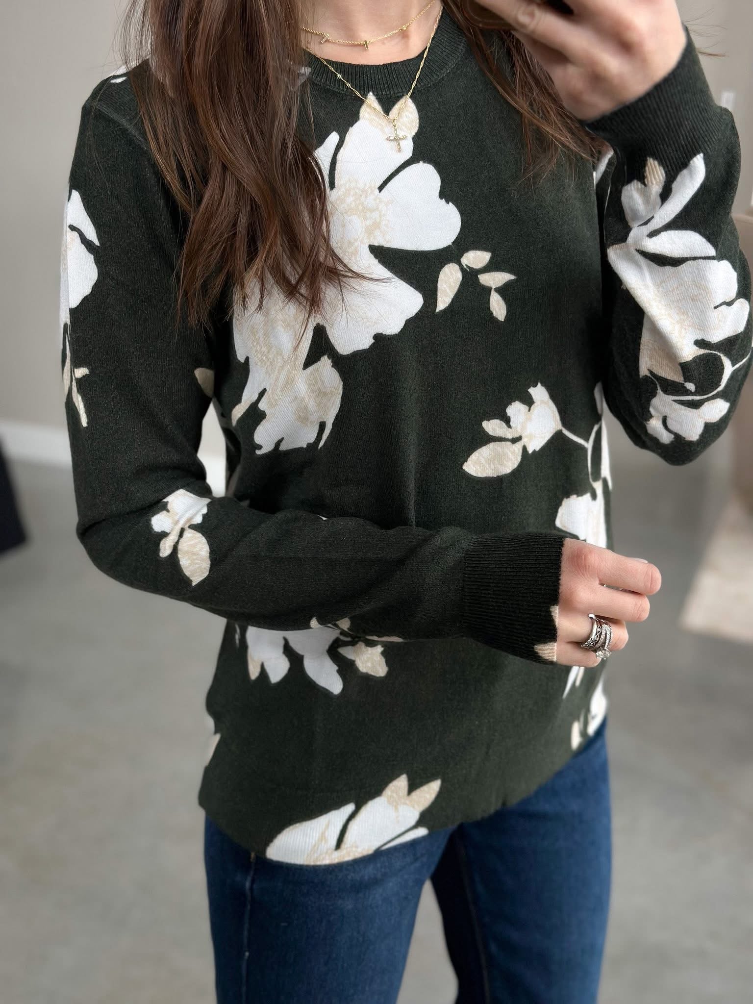 Evergreen Goodness Floral Knit