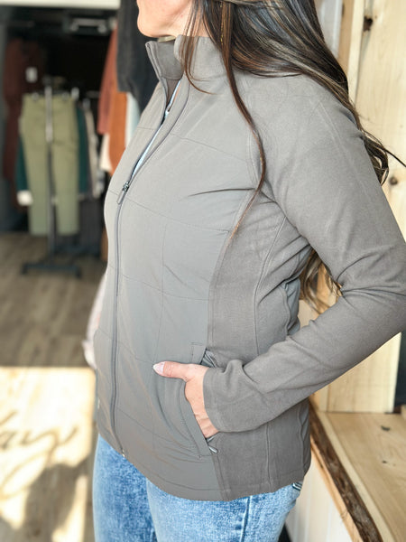 Breeze Full Zip [Mocha-Grey]