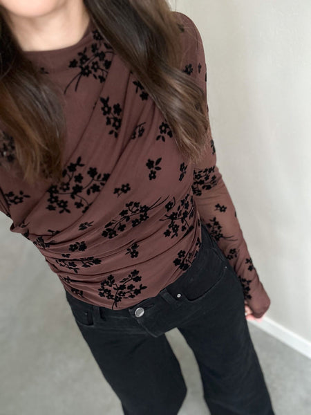 Dreamy Evening Bodysuit [burgundy & black]