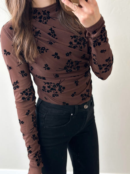Dreamy Evening Bodysuit [burgundy & black]