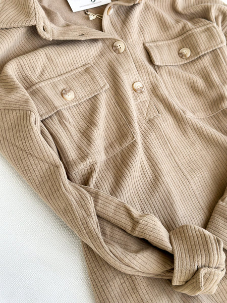 Buttery Soft Staple Pullover [taupe & evergreen]