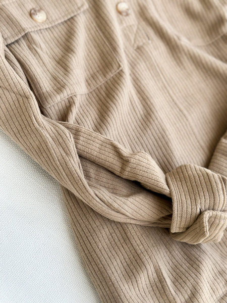 Buttery Soft Staple Pullover [taupe & evergreen]