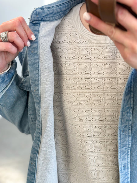 Denim Look Sweatshirt Feel