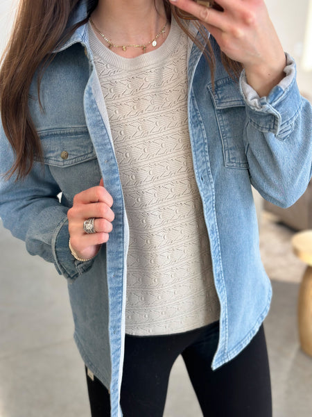 Denim Look Sweatshirt Feel
