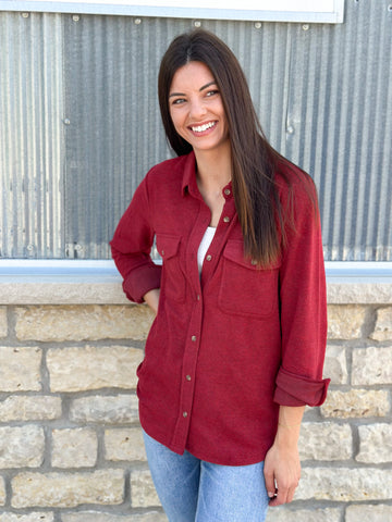 Maple Buttery Soft Button Down [red]