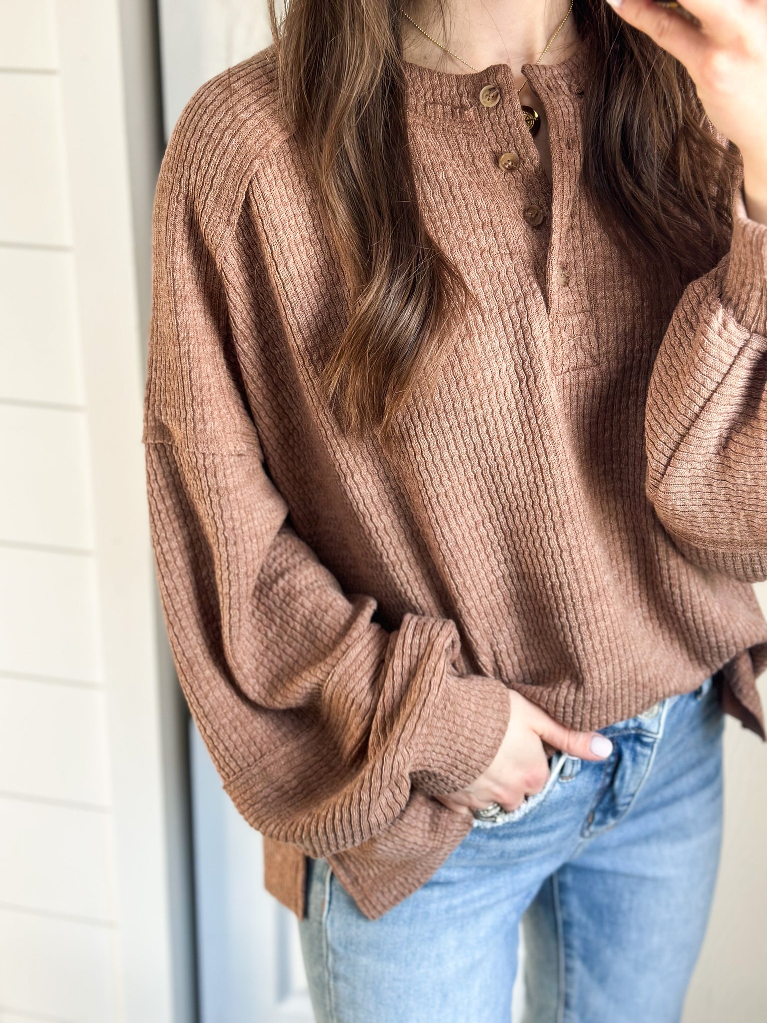 Crimson Henley